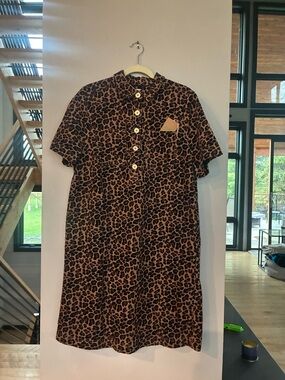 Boden ZIA Leopard Print Shirt Dress - Brown & Black NWOT.